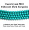 Iridescent Dark Turquoise EuroCrystal 5810 Round Pearls - 2mm, 3mm, 4mm, 5mm, 6mm, 8mm, 10mm, and 12mm - Strands - Made in Austria